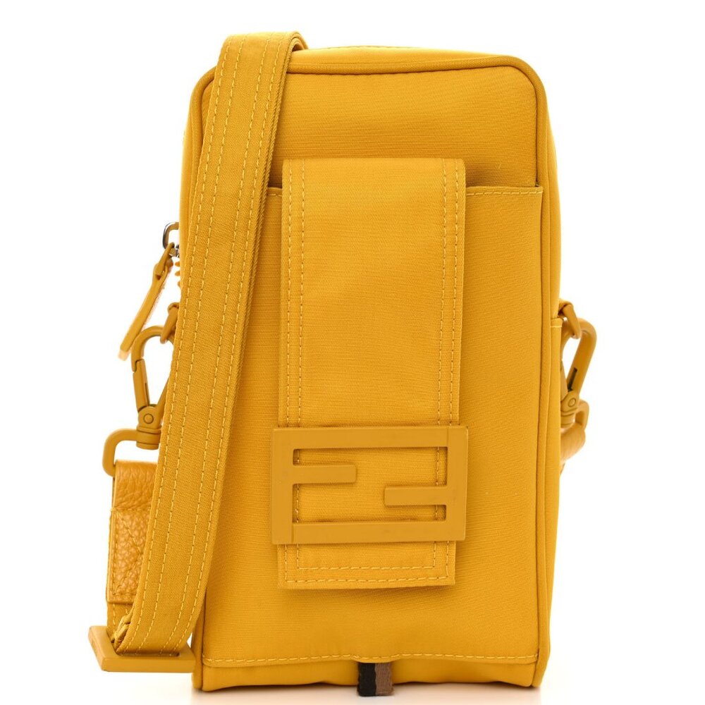 Fendi Yellow Crossbody Phone Pouch